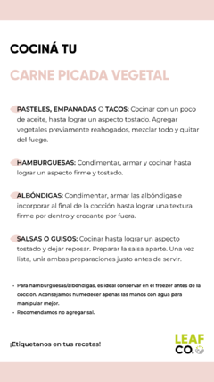 Picada Vegetal sabor Carne - Leaf Co