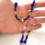 Choker Gargantilha Ogum azul com Oxum - Colar Umbanda Candomblé com pingente e ajuste regulável - comprar online
