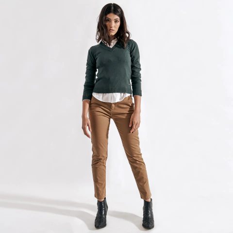 Pantalon Chino Mulán - Avellana