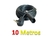 Extensão Elétrica Cabo Pp 2x1,5mm Pino Femea 10 Metros