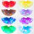 Saia de estrela de tule brilhante LED para mulheres, tutu curto, mini saia extra