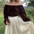 Blusa Camponesa Marrom na internet