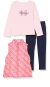 Conjunto infantil 3 peças colete pink Tommy Hilfiger