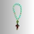 Mini terço de Jade Imperial verde e Cruz Murano 03-0130