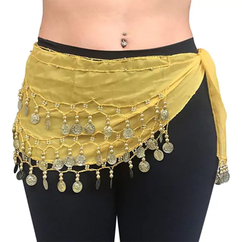 Lenço de quadril de moedas