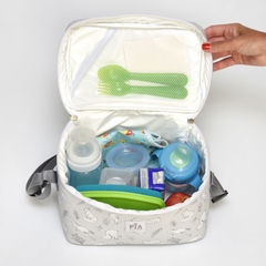 Lunchera térmica Rayado Celeste - comprar online