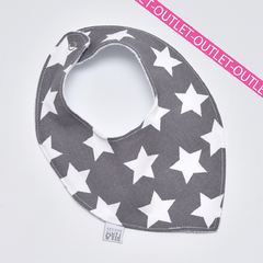 Babero Bandana Gris con Estrellas - OUTLET - comprar online