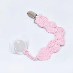 Portachupete crochet Rosa