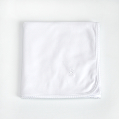 Manta recibidora algodón Pima Blanca