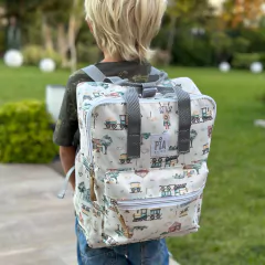 Mochila Kinder Rayado Rosa - comprar online