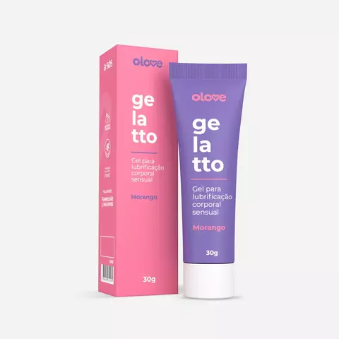 Gel Lubrificante Beijável Olove Gelatto - morango- 30 g