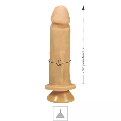 Prótese 17x14cm Com Ventosa Bege