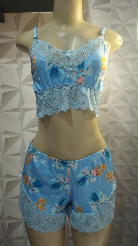 SHORT DOLL LIS TEMA ( SUEDE / RENDA)