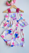 CONJUNTO STICH AMARELO ALÇA ROSA - comprar online