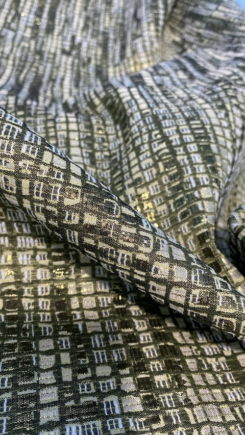 Jacquard estampado verde oliva