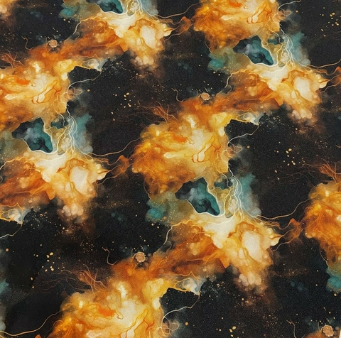 Cordura estampada GALAXIA DORADA