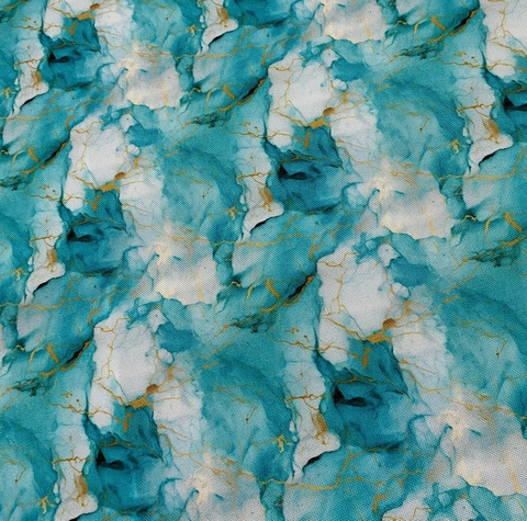 Cordura estampada MARMOL AQUA