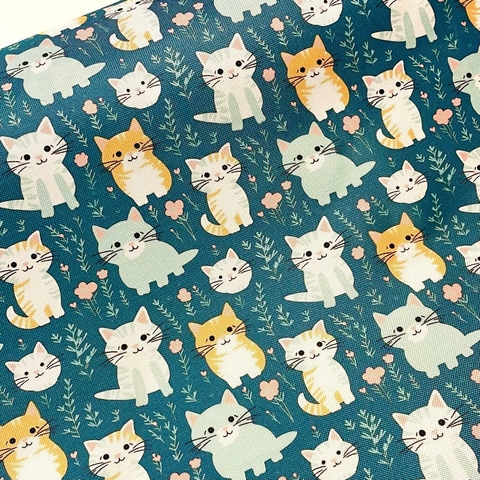 Cordura estampada GATITO AQUA