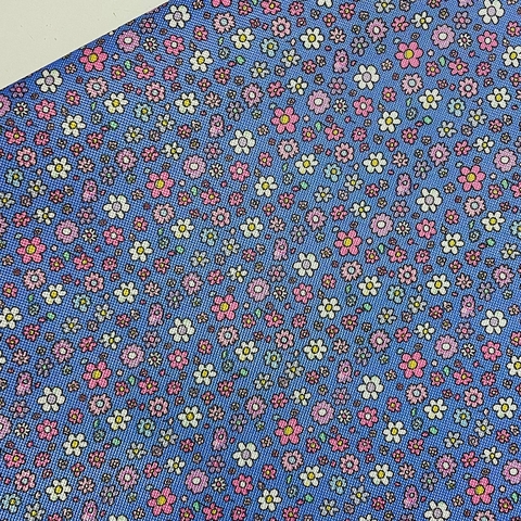 Cordura estampada FLORCITAS FONDO LILA