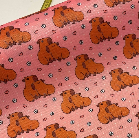 Cordura estampada CARPINCHOS AMOR - comprar online