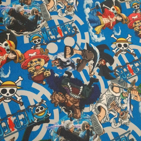 Cordura estampada ONE PIECE FONDO CELESTE - comprar online