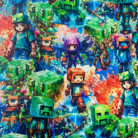 Cordura estampada MINECRAFT - comprar online