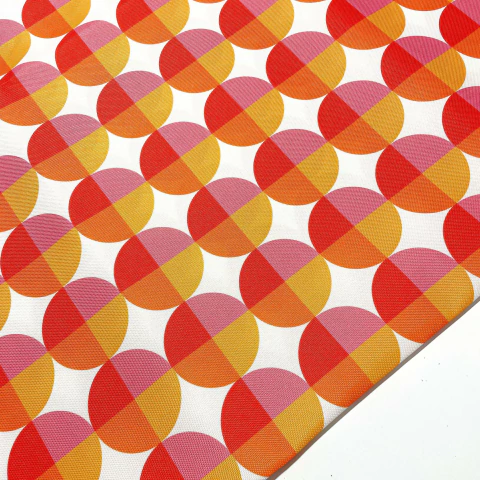 Cordura estampada CIRCULOS CALIDOS - comprar online