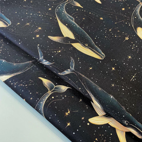 Cordura estampada BALLENA ASTRAL - comprar online