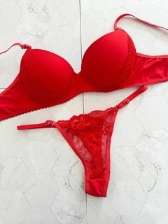 CONJUNTO ARMADO MEDIA PUNTILLA ROJO- ART 9000 - comprar online