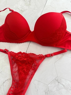 CONJUNTO ARMADO MEDIA PUNTILLA ROJO- ART 9000 en internet
