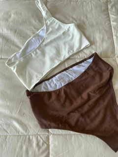ENTERIZA COMBINADA BLANCO Y MARRON - ART 190 - comprar online