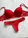 CONJUNTO DE LYCRA CON ENCAJE ROJO - ART 6000 - comprar online