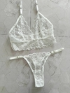 CONJUNTO TODO ENCAJE TOP BLANCO - ART 800 - comprar online