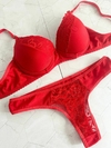 CONJUNTO ARMADO CON PUNTILLA ROJO - ART 4000 - comprar online