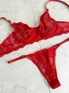 CONJUNTO DE ENCAJE CON ARO ROJO - ART 610 - comprar online