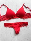 CONJUNTO TAZA SOFT DE LYCRA Y LESS ENTERA ROJO- ART 570 - comprar online