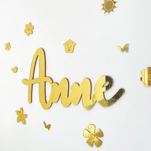 JARDIM - NOME PERSONALIZADO EM ACRÍLICO COM APLIQUES - NAC010 - comprar online