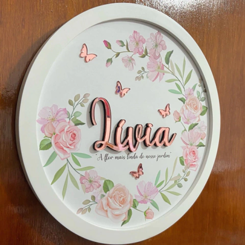 Jardim - Flores e Borboletas - Porta Maternidade - PM007