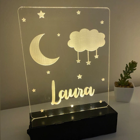 Luminária com nome Personalizado - Chuva de Amor |L001
