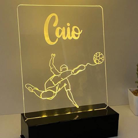 Luminária com nome Personalizado - Futebol |L051