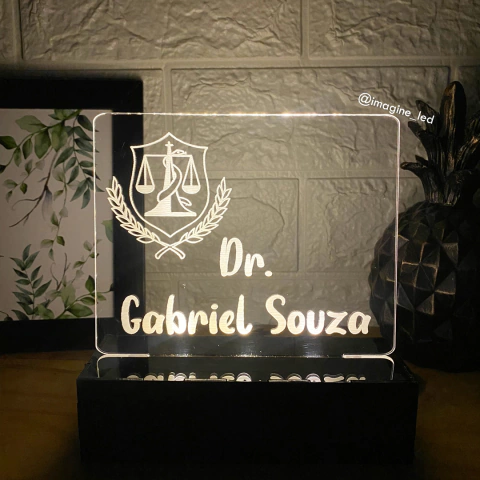 Luminária Personalizada de Nutrição com Nome - Nutricionistas |LP3007