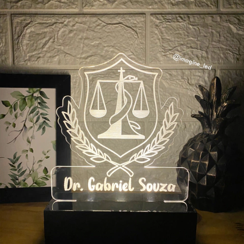 Luminária Personalizada de Nutrição com Nome - Nutricionistas |LP3006