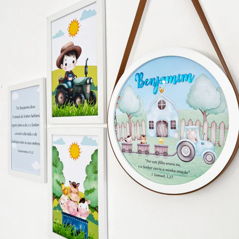 Fazendinha - Cavalo - KIT QUADRINHOS E PORTA MATERNIDADE - KIT012 - comprar online