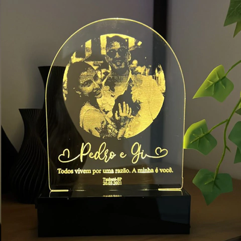 Luminária Personalizada com Sua Foto - LUMINÁRIA FOTO
