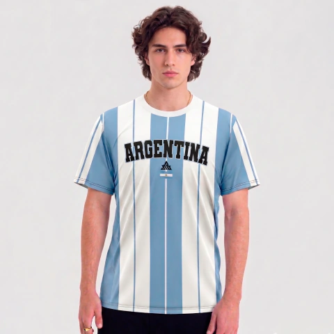 Camiseta Argentina Seleção Retrô Clássica 1