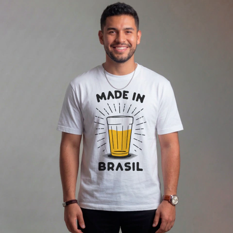 Camiseta Copo Cerveja Algodão
