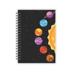 Caderno A5 pautado 80 folhas - Coleção Astronauta