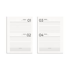 Kit 100 Miolo Agenda 2024 A5 2DPP (refil fichario/caderno inteligente) - comprar online