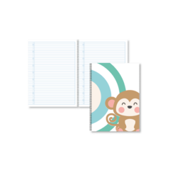 Caderno pautado 123 para alfabetização espiral