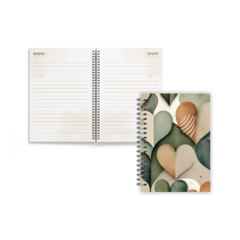 Caderno Pautado com espiral A5 80 fls - Corações na internet
